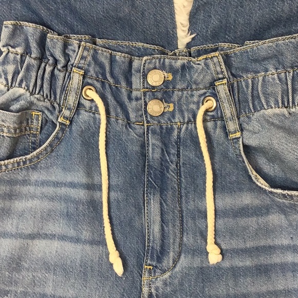 Pilcro Relaxed jeans ruffle waist wide legs 28 - Picture 2 of 9